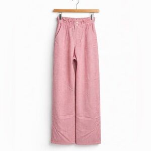 Jensen Vintage 70s Red Stripe Paperbag Waist Wide Leg Pants Small/26